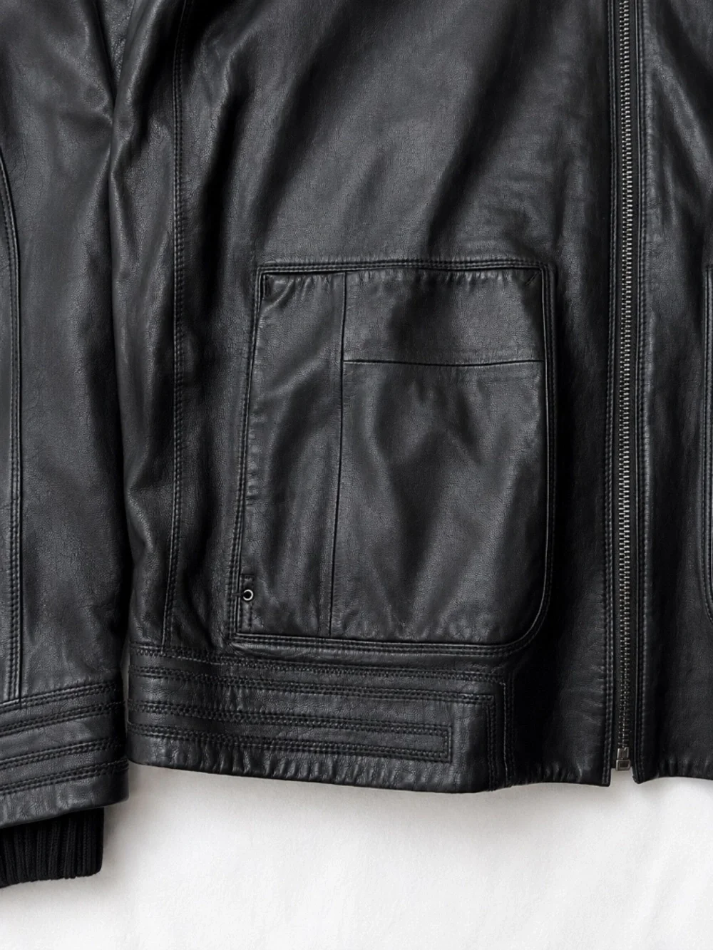 Elie Tahari Black 100% Genuine Leather Jacket XL